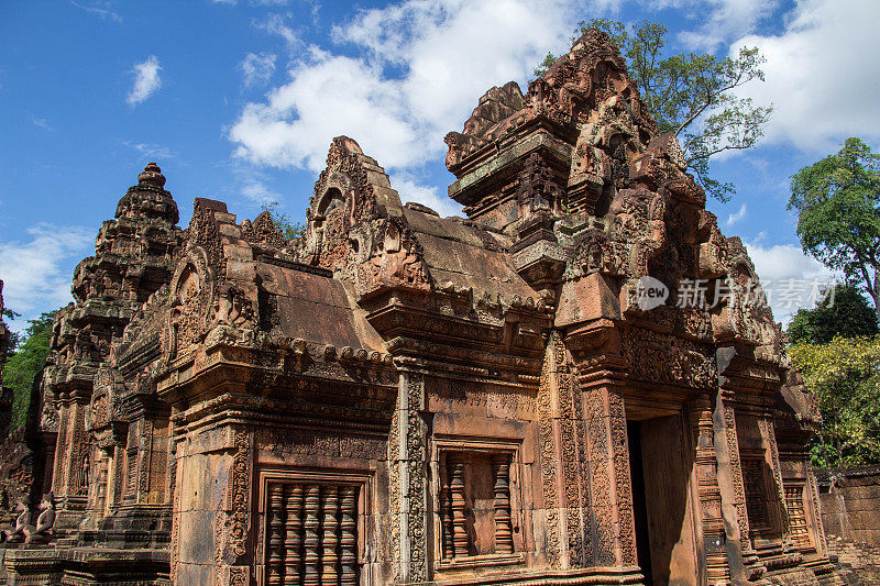 柬埔寨:吴哥建筑群的Banteay Srei庙